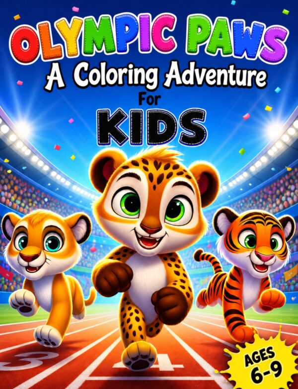 SPORTY PAWS_EN Olympic Paws: A Fun Olympic Coloring Book for Kids