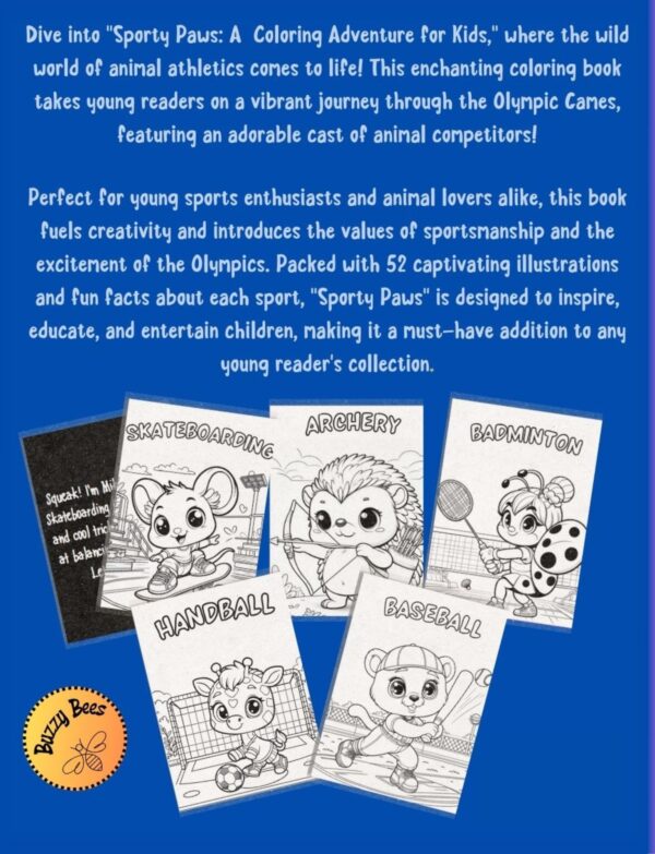 Sporty Paws: A Fun Olympic Coloring Book for Kids