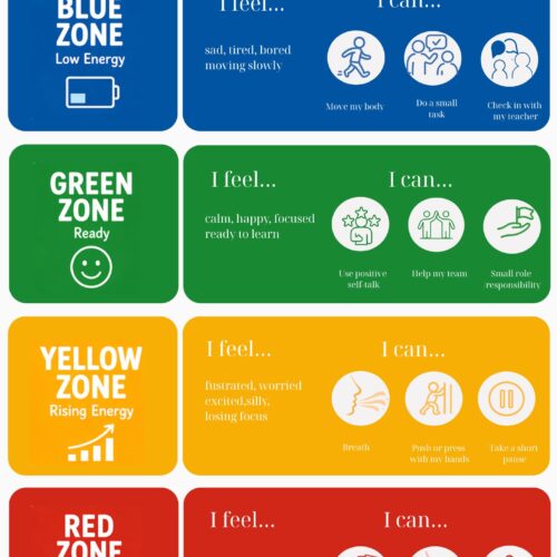 Zones of Self-Regulation in P.E. | Educational  Poster
