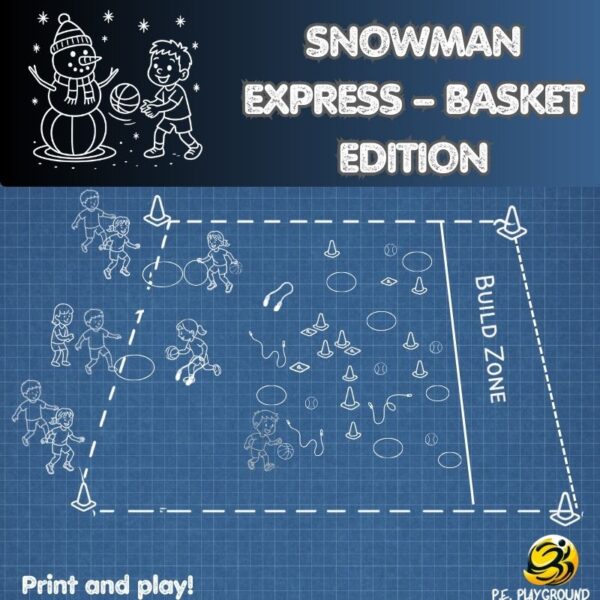 Snowman Express  | Winter Basketball Relay Game